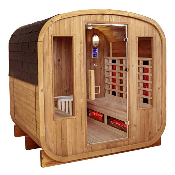 Sauna Hybrydowa Beczka 180x200 cm Hamar 2
