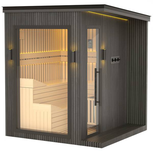 Sauna Fińska Domek 236x213 cm Espo Black
