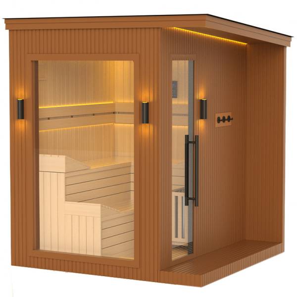 Sauna Fińska Domek 236×213 cm Espo Coffee